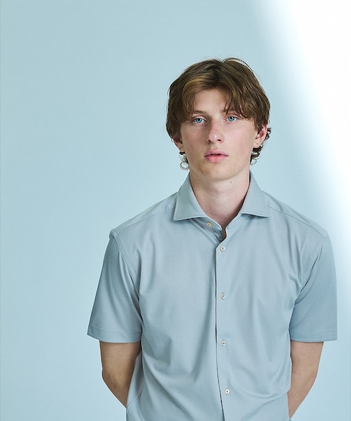 【接触冷感】アイスピケ ストレッチ 半袖シャツ / FLEX SHIRTS