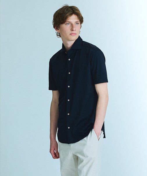 【接触冷感】アイスピケ ストレッチ 半袖シャツ / FLEX SHIRTS