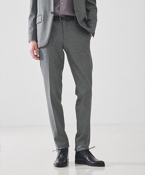 【FLEX PANTS/セットアップ対応】ストレッチ ポンチ スラックス