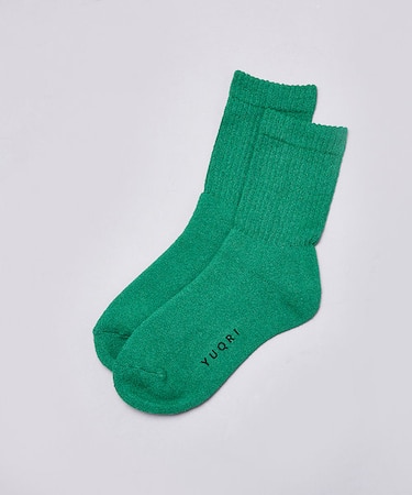 【YUQRI】puff pile short crew&line crew /