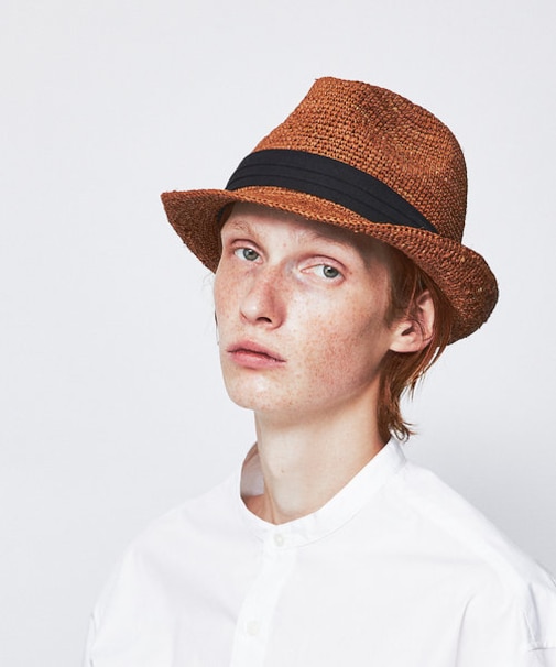 【RUBEN/ルーベン】RAFFIA HAT/中折れラフィアハット