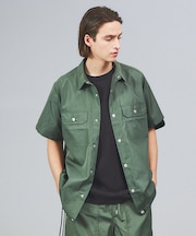 【TAION / タイオン】MILITARY HALF SLEEVE SHIRT
