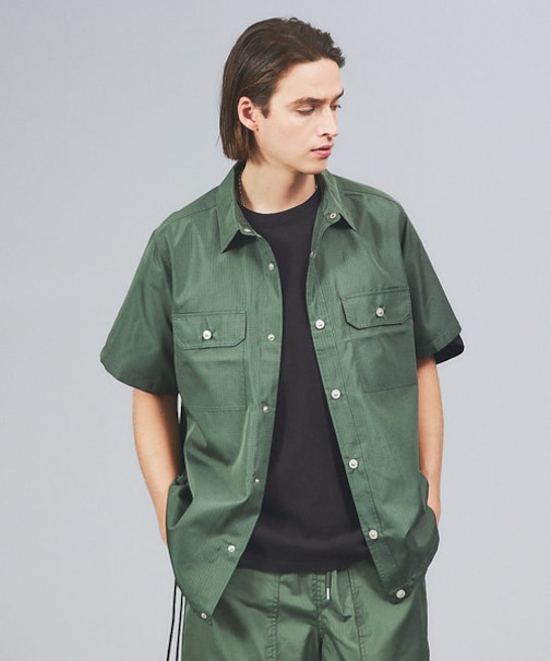 【TAION / タイオン】MILITARY HALF SLEEVE SHIRT