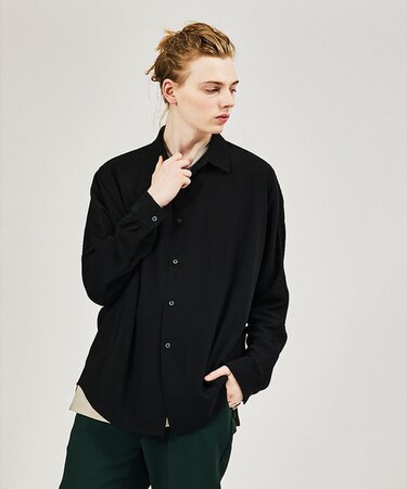 【AH ABAHOUSE】ジョーゼット ドルマンスリーブ シャツ