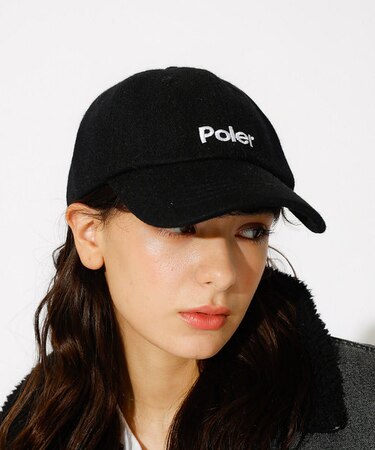 【POLeR/ポーラー】WOOL EMB BASEBALL CAP/ウールシンプ