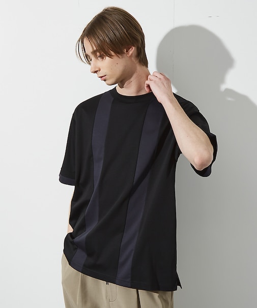パネルストライプ Tシャツ