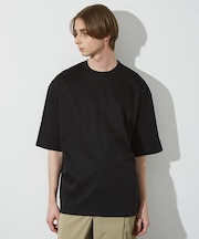 【ドローコード】Wシルケット ドレープ Tシャツ / オーバーサイズ