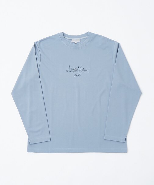 【CITY】刺繍 ポンチ 長袖Tシャツ