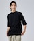 【モックネック】度詰め天竺　ラグランスリーブＴシャツ