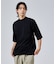 【モックネック】度詰め天竺　ラグランスリーブＴシャツ