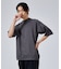 【モックネック】度詰め天竺　ラグランスリーブＴシャツ