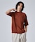 【モックネック】度詰め天竺　ラグランスリーブＴシャツ