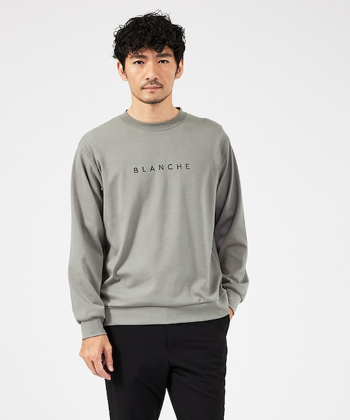 【BLANCHE】ベアポンチ ロゴ 長袖Tシャツ