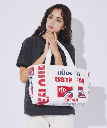 【THAILAND MADE／タイランド メイド】トートバッグL/セメント バッ