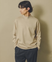 【シルキータッチ】ライトダンボールモックネック ロンT