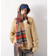 【TWEED MILL/ツイードミル】ラムウールチェック柄ストール/ユニセックス