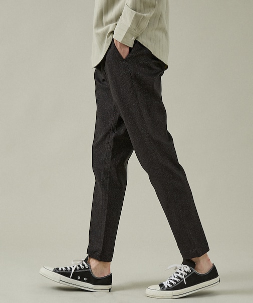 【360°ストレッチ】1タックイージーパンツ / スリムシルエット