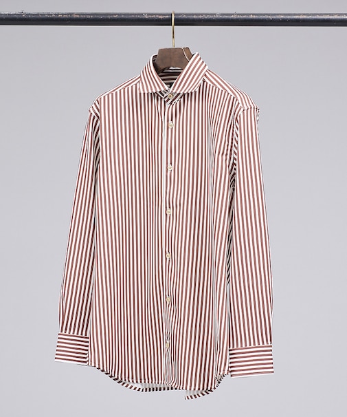 【FLEX SHIRTS】Dry Moment ロンドンストライプ 長袖 シャツ