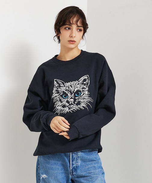 【JERZEES/ジャージーズ】 Black cat crew sweat /o