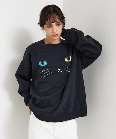 【JERZEES/ジャージーズ】 Black cat crew sweat /o