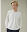 【定番】ドレスポンチ Vネック 長袖Tシャツ / ストレッチ