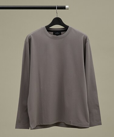 【定番】ドレスポンチ クルーネック 長袖Tシャツ / ストレッチ