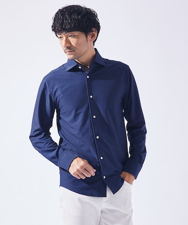 【オンオフ兼用】トリコット サッカー 長袖シャツ