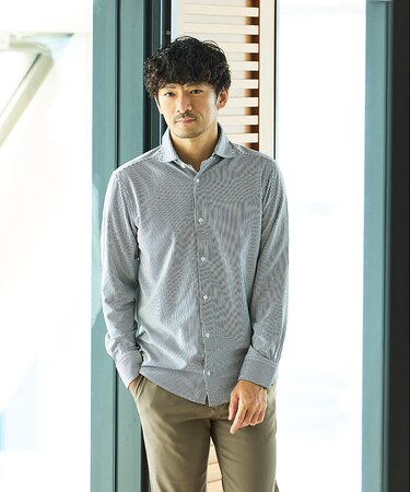 【オンオフ兼用】トリコット サッカー 長袖シャツ