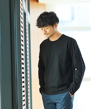 【オールシーズン】シルケット天竺 長袖Tシャツ