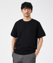【通年生地使用】シルケット天竺ワイドリブ 半袖Tシャツ