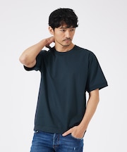 【通年生地使用】シルケット天竺ワイドリブ 半袖Tシャツ
