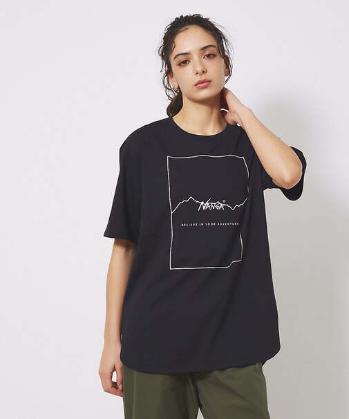 【NANGA/ナンガ】DRY MIX FRAME LOGO T/ドライミックス/