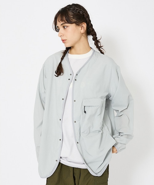 NANGA PLC カーディガン グレー NANGA/ナンガ】PLC CARDIGAN/ナイロンカーディガン/パッカブル