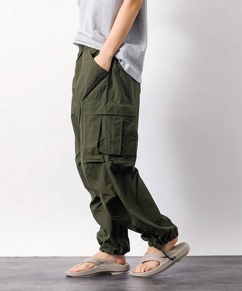 storymfg カーゴパンツ Lee/リー】フリーサイズ リラックスワイドカーゴパンツ FLeeasy
