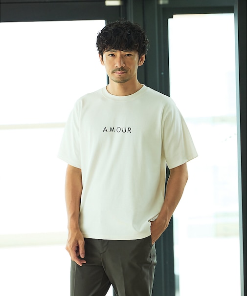 【AMOUR】ベアポンチ ロゴ 半袖Tシャツ