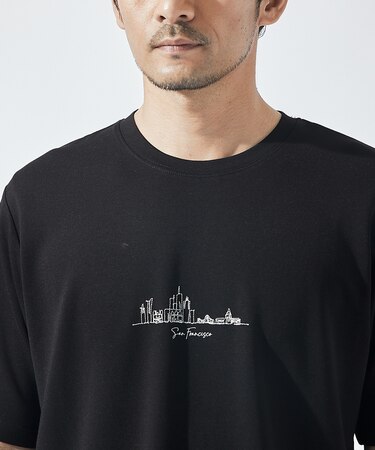 【CITY】刺繍 ポンチ 半袖Tシャツ