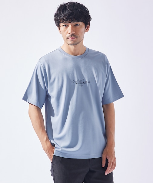 【CITY】刺繍 ポンチ 半袖Tシャツ