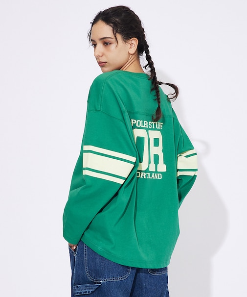 【POLeR/ポーラー】 FOOTBALL SHIRT/フットボール　ロングtシ