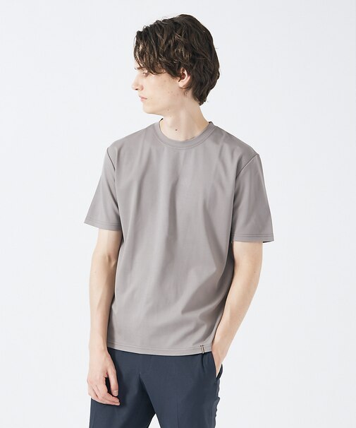 【定番】ドレスポンチ クルーネック 半袖Tシャツ / ストレッチ 冷涼感