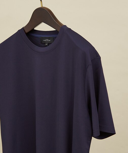 【定番】ドレスポンチ クルーネック 半袖Tシャツ / ストレッチ 冷涼感