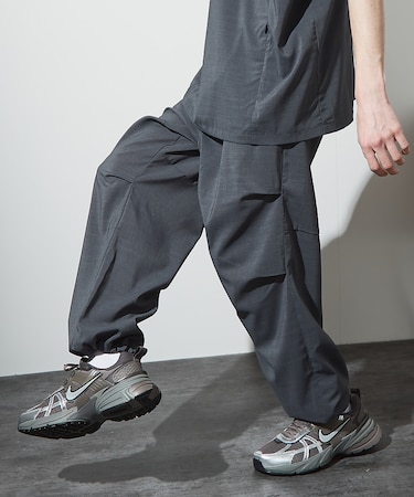 【セットアップ対応】 ウーブン ドライ パラシュートパンツ / ワイドパンツ /