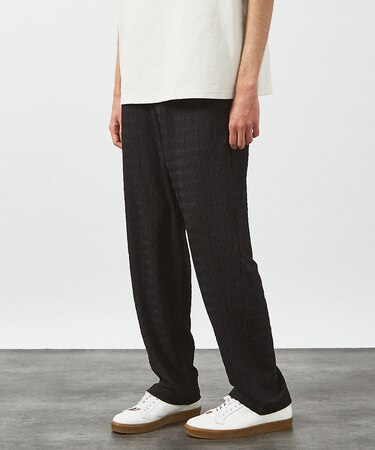 【セットアップ対応】シャーリングケーブル リラックスパンツ/イージーパンツ