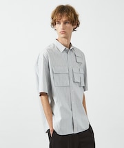 ファンクショナルストライプ 半袖シャツ