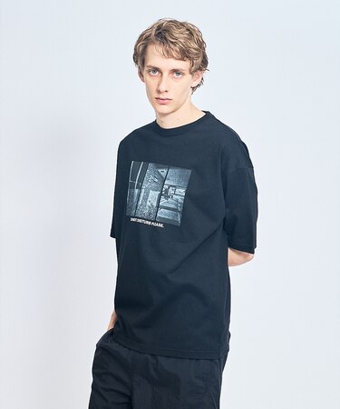 DoNotDisturb グラフィック プリント 半袖Tシャツ/オーバーサイズ/