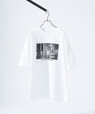 DoNotDisturb グラフィック プリント 半袖Tシャツ/オーバーサイズ/
