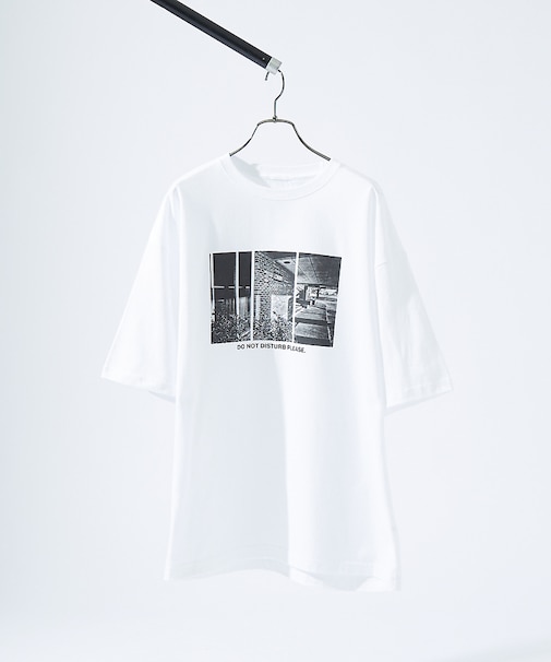 DoNotDisturb グラフィック プリント 半袖Tシャツ/オーバーサイズ/