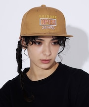 【YOIDORE/ヨイドレ 】 オアイソ刺繍 CAP/24HRS OPEN/ベー