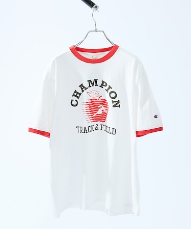 【Champion】ショートスリーブ リンガーTシャツ