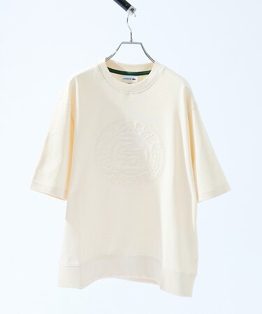 【LACOSTE / ラコステ】トーン・オン・トーンステッチ半袖スウェット /