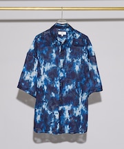 【AH ABAHOUSE】アブストラクト柄 シアーシャツ